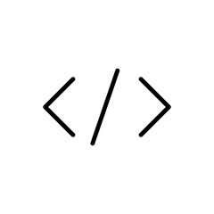 Obraz premium Code icon vector illustration on white background.eps