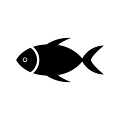 Fish icon vector. Simple fish sign illustration on white background