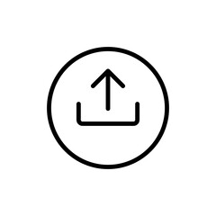 Upload icon vector. Simple arrow sign illustration on white background..eps