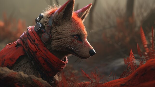 aardwolf racer, digital art illustration, Generative AI