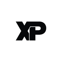 Letter XP simple logo design vector