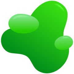 Green Blob Fluid Liquid Shape Art