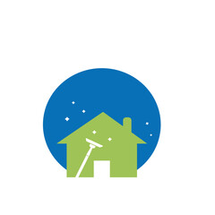 Home cleaning logo icon