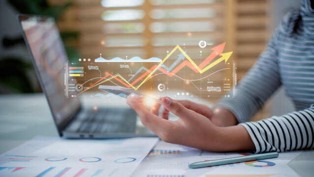 Business Intelligence concept - data analysis, management tools, intelligence, corporate strategy creation, data-driven decision making