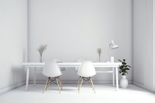 minimalist modern workspace room generated ai