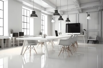 minimalist modern workspace room generated ai