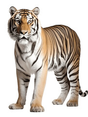 Obraz na płótnie Canvas Bengal Tiger Full Body Frontal View Transparent Background