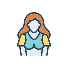 Color illustration icon for babes 