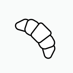 Croissant Icon. Pastry Symbol - Vector.   