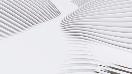 Fototapeta premium Abstract Curved Shapes. White Circular Background.