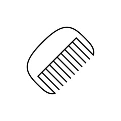 Comb line icon, outline vector sign, linear style pictogram isolated on white. Symbol, logo illustration. 