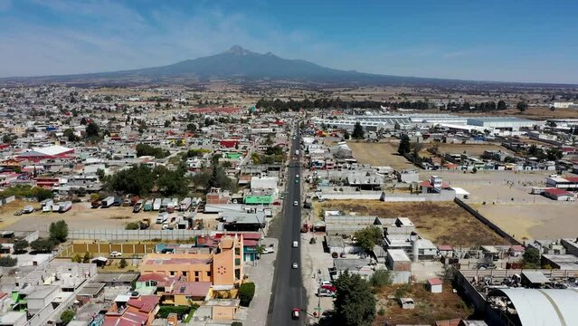 Carretera paisaje Amozoc toma a&eacute;rea