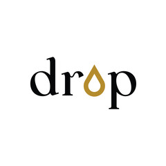 sleek drop water logo type