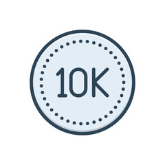 Color illustration icon for thousands 