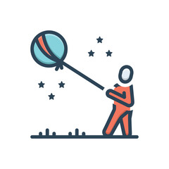 Color illustration icon for anyway 