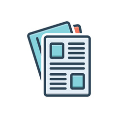 Color illustration icon for publication 