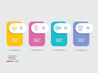 horozontal timeline infographic element report background with business line icon 6 steps