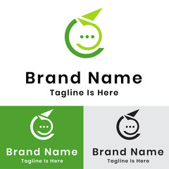 Green chat and call app logo
