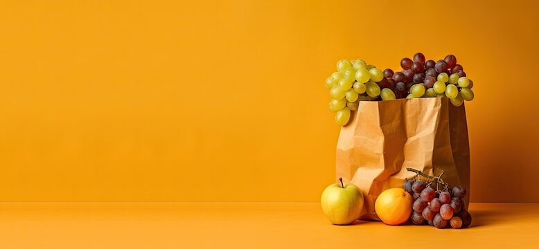 vegetables , bea,, almond, flower n a shopping bag, with Generative AI	