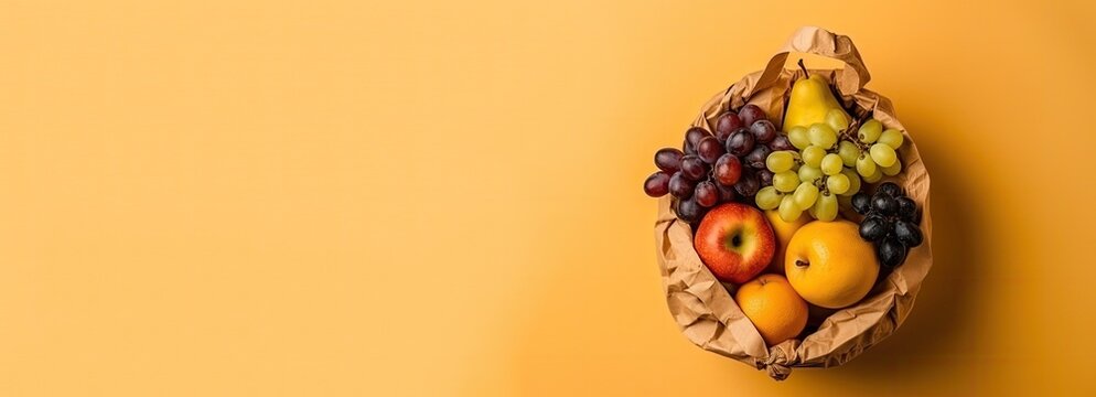 vegetables , bea,, almond, flower n a shopping bag, with Generative AI	
