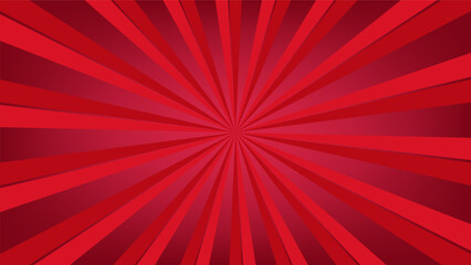 abstract red sunburst pattern background for modern graphic design element. shining ray cartoon with colorful for website banner wallpaper and poster card decoration