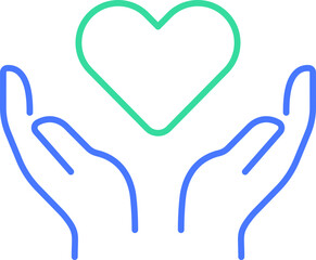 Heart Support line icon