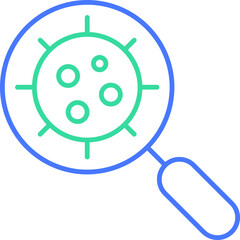 Virus research line icon