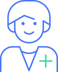 Men Doctor line icon