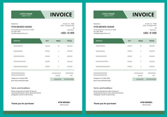corporate Invoice template vector design
