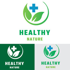 Health and leaf logo health care logo nature logo
