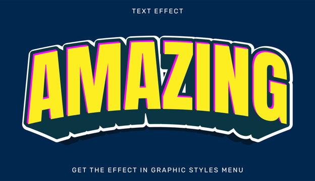 Vector illustration of amazing text effect