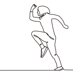 continuous line vector woman exercising
