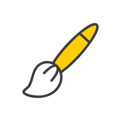 brush icon design with white background stock illustration