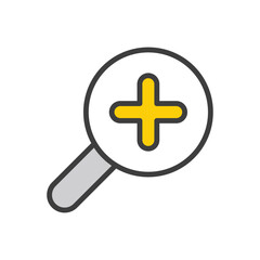 Fototapeta premium zoom in icon design with white background stock illustration