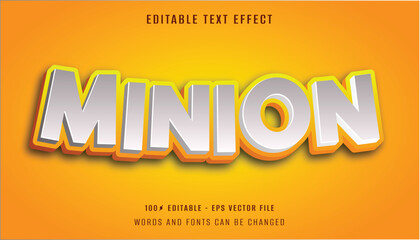 minion 3d text effect