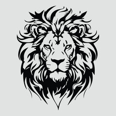 Plakat lion head vector