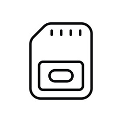 sd card icon design with white background stock illustration