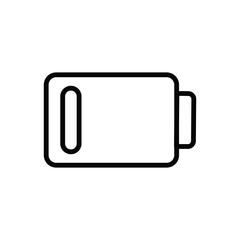 battery low icon design with white background stock illustration