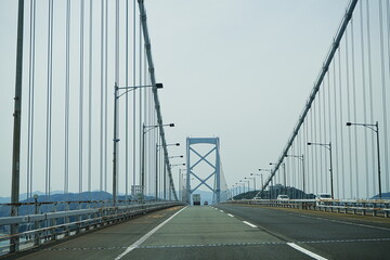 Fototapeta na wymiar Oonaruto Bridge in-between Tokushima and Hyogo, Japan - 日本 兵庫 徳島 大鳴門橋 