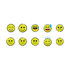 collection emoticon design vector premium 