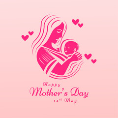 Happy Mother's Day social media post and greeting card template design