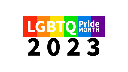 LGBTQ Pride month 2023 Symbols with LGBT pride flag or Rainbow colors. LGBT designs isolated on background, Vector illustration EPS 10