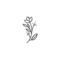 flower plant icon illustration abstract vector design