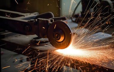 sparks from a grinder