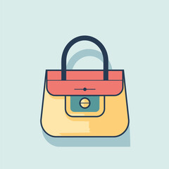 Womens bags. Ladies handbags with fashion accessories. Leather female clutch and purse vintage vector flat style trendy bagging set