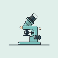 Simple microscope vector illustration in flat style