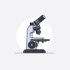 Simple microscope vector illustration in flat style