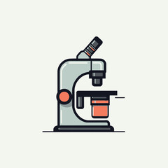 Simple microscope vector illustration in flat style
