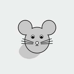 Cute Wild Rat Vector Illustration