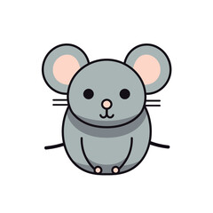 Cute Wild Rat Vector Illustration